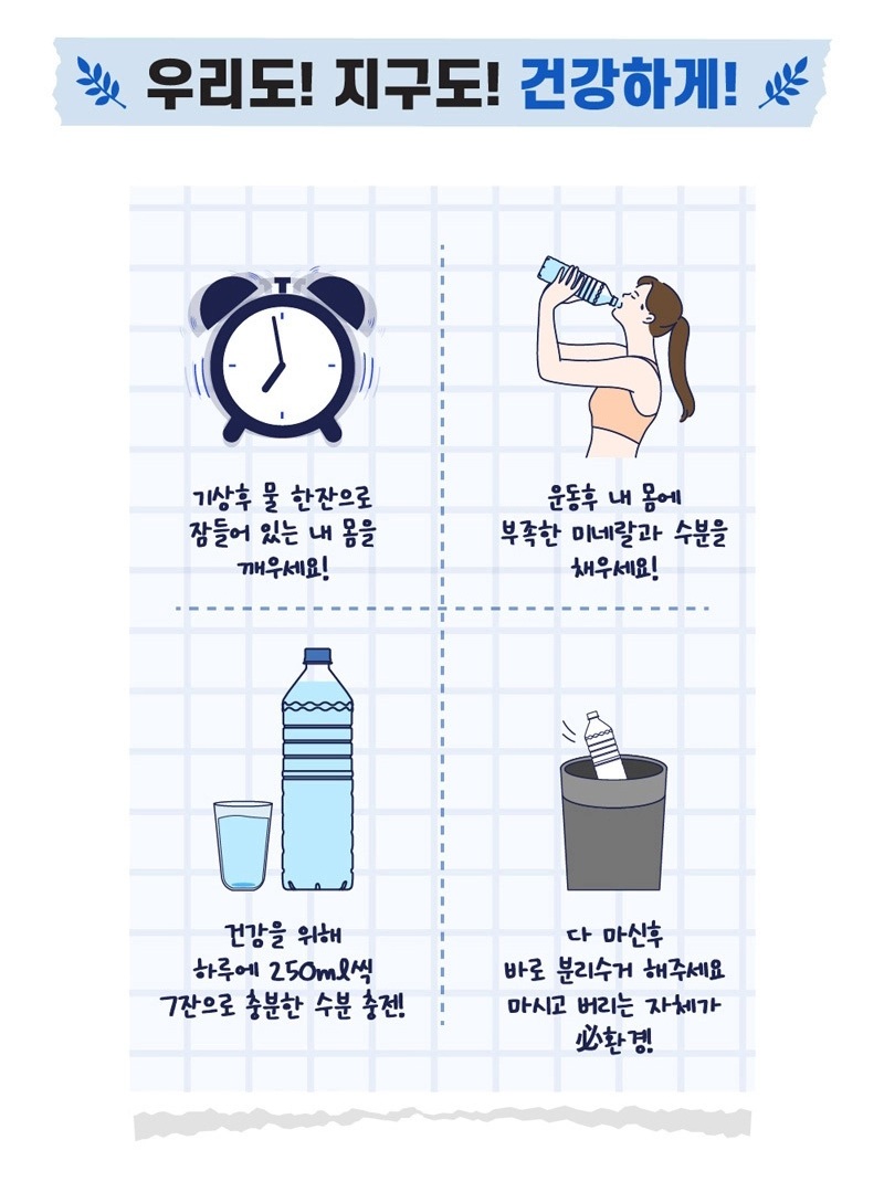 동원샘물 500ml 무라벨 상세페이지 이미지