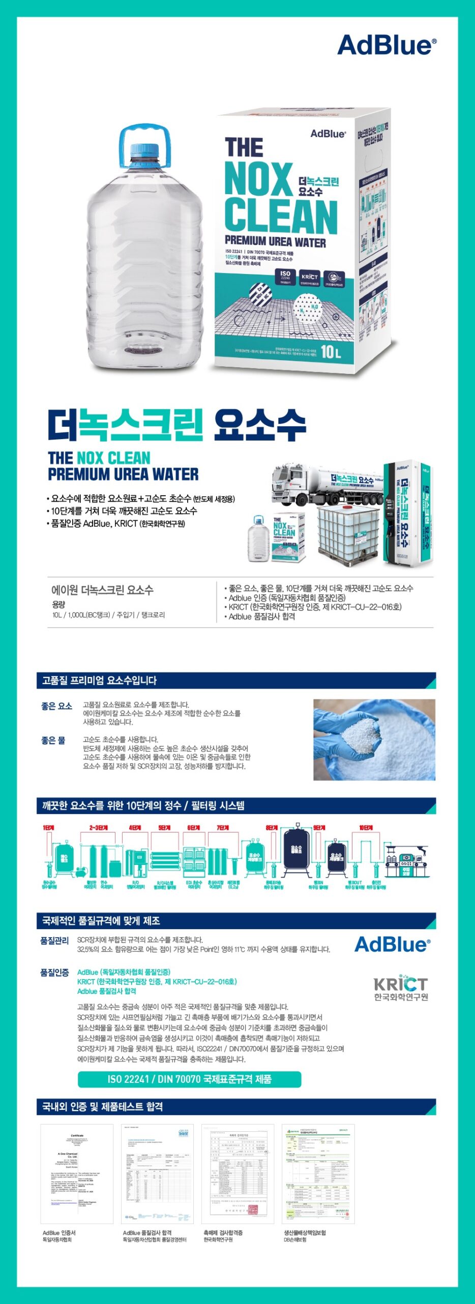 더녹스크린 요소수 10L 상세페이지 이미지
