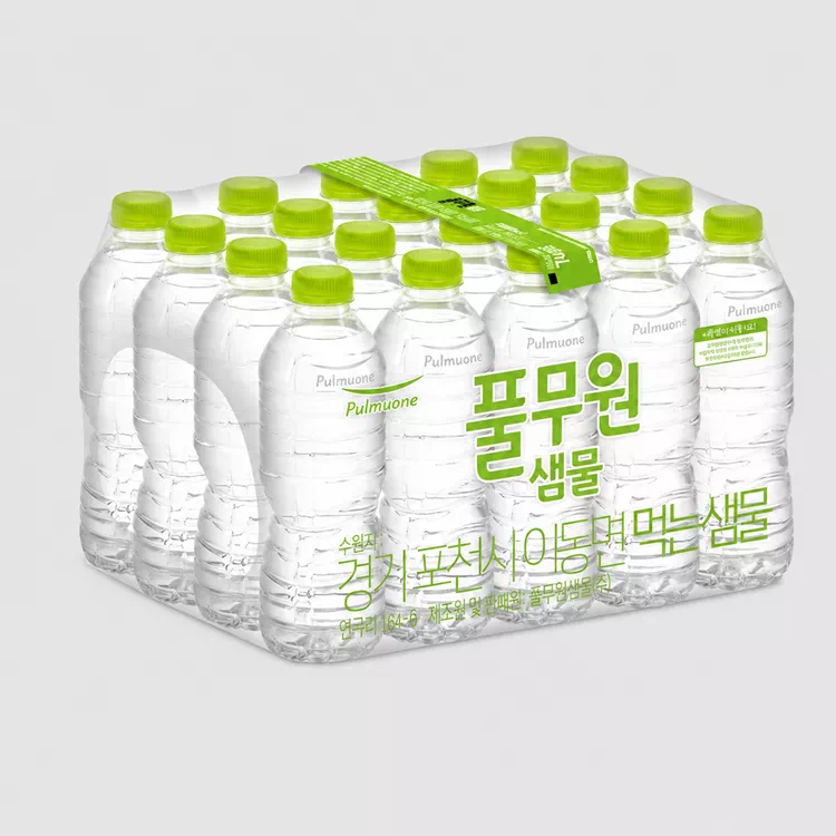 풀무원샘물 무라벨 생수 500ml 20병 팩 제품 사진